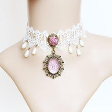 Load image into Gallery viewer, Pink Rose Choker