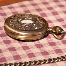 Load image into Gallery viewer, Gold Forest Half Hunter Pocket Watch