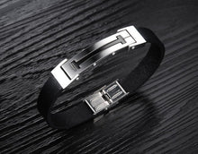 Load image into Gallery viewer, Cross T Men's Stainless Steel Bracelet