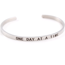 Load image into Gallery viewer, One Day At A Time Engraved Bangle