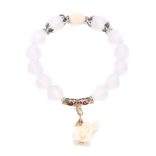 Load image into Gallery viewer, Natural Frosted Elephant Bracelet