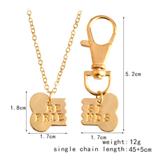 Load image into Gallery viewer, Best Friend Dog Bone Pendant Keychain Set