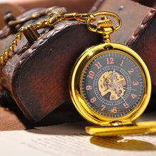 Load image into Gallery viewer, Gold Half Hunter Pocket Watch