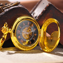 Load image into Gallery viewer, Gold Half Hunter Pocket Watch