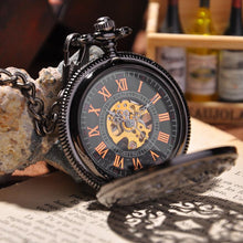 Load image into Gallery viewer, Black Cage Full Hunter Pocket Watch