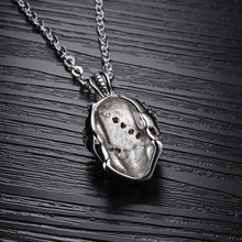 Load image into Gallery viewer, Bloody Stainless Steel and Cubic Zirconia Skull Pendant
