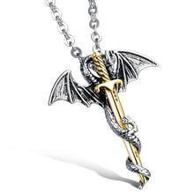 Load image into Gallery viewer, Dragon Sword Men's Stainless Steel Pendant