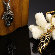 Load image into Gallery viewer, Gold Plated Stainless Steel Vintage Dragon
