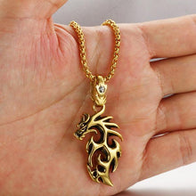Load image into Gallery viewer, Gold Plated Stainless Steel Vintage Dragon