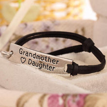 Load image into Gallery viewer, Grandmother Love Daughter Leather Strap Bracelet