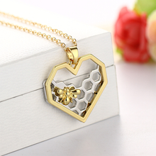 Load image into Gallery viewer, Heart Bee Necklace
