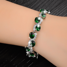 Load image into Gallery viewer, Green Emerald Exquisite Bracelet