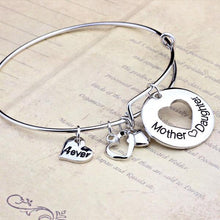 Load image into Gallery viewer, Mother Daughter Love Charm Bangle