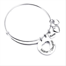 Load image into Gallery viewer, Mother Daughter Love Charm Bangle