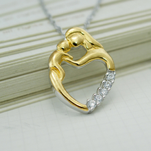 Load image into Gallery viewer, Mother Baby Love Heart Pendant