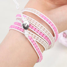 Load image into Gallery viewer, Pink Ribbon Wrap Bracelet