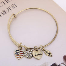 Load image into Gallery viewer, Patriot Love Charm Bangle