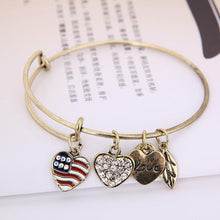 Load image into Gallery viewer, Patriot Love Charm Bangle