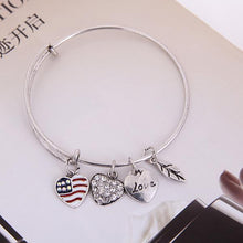 Load image into Gallery viewer, Patriot Love Charm Bangle