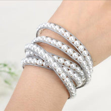 Load image into Gallery viewer, Snow Pearl Wrap Bracelet