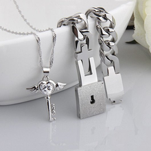 Load image into Gallery viewer, Angel Love Pendant & Men Bracelet Set