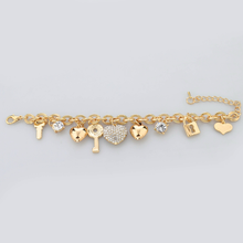 Load image into Gallery viewer, Heart Beetle Charm Bracelet