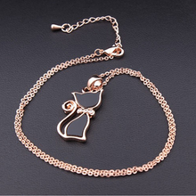 Load image into Gallery viewer, Rose Gold Cat Pendant