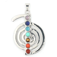 Load image into Gallery viewer, Chakras Natural Stone Pendant Charms
