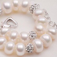Load image into Gallery viewer, Silver and Pearl Bracelet