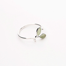 Load image into Gallery viewer, Green Opal Leaf Ring
