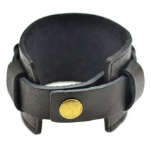 Load image into Gallery viewer, Leather Wide Cuff Bracelet
