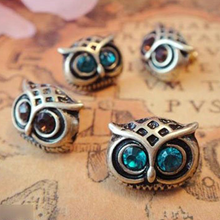 Load image into Gallery viewer, Crystal Owl Earrings