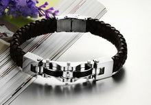 Load image into Gallery viewer, Armageddon Wing Men&#39;s Stainless Steel Bracelet (Brown)
