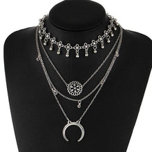 Load image into Gallery viewer, Multiple Layers Circle Tassel Necklace
