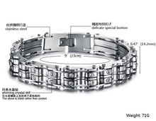 Load image into Gallery viewer, Clean CZ Diamond Stainless Steel Men's Bracelet

