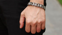 Load image into Gallery viewer, Clean CZ Diamond Stainless Steel Men's Bracelet
