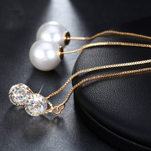 Load image into Gallery viewer, Water Drop Austrian Crystal Long Earrings
