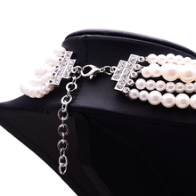 Load image into Gallery viewer, Royal Rhinestone Pearl Beads Long Necklace
