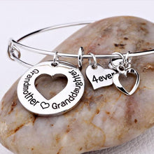 Load image into Gallery viewer, Grandmother Love Granddaughter Charm Bangle
