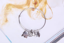 Load image into Gallery viewer, Flag Love Charm Bangle
