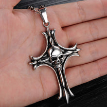 Load image into Gallery viewer, Cross Skull Stainless Steel Pendant
