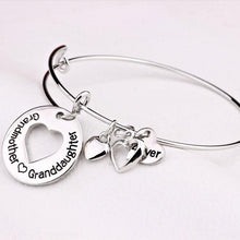 Load image into Gallery viewer, Grandmother Love Granddaughter Charm Bangle
