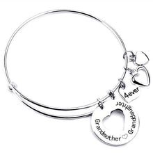Load image into Gallery viewer, Grandmother Love Granddaughter Charm Bangle

