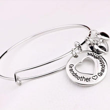 Load image into Gallery viewer, Grandmother Love Granddaughter Charm Bangle
