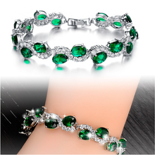 Load image into Gallery viewer, Green Emerald Exquisite Bracelet
