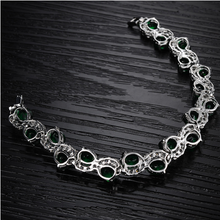 Load image into Gallery viewer, Green Emerald Exquisite Bracelet
