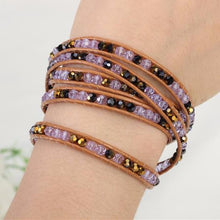 Load image into Gallery viewer, Purple Gold Wrap Bracelet
