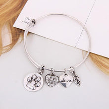 Load image into Gallery viewer, Paw Print Charm Bangle
