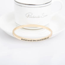 Load image into Gallery viewer, She Believed She Could So She Did Simple Bangle
