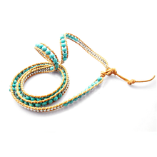 Load image into Gallery viewer, Turquoise Desert Hex Wrap Bracelet
